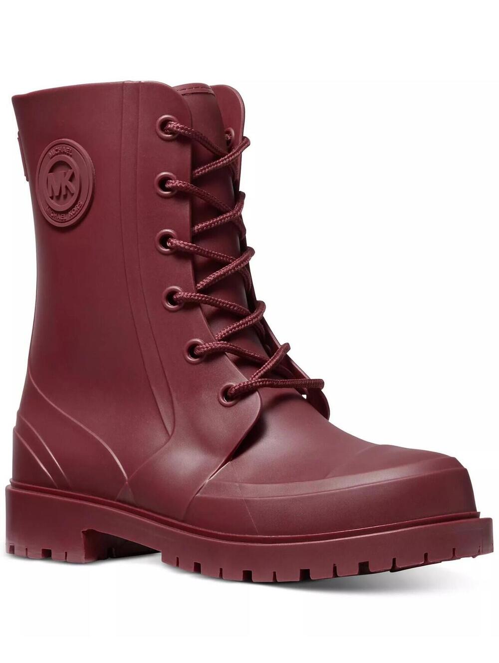 Michael Kors Montaigne Rain Boots Women's Dark Berry 9 M NEW - Picture 2 of 2